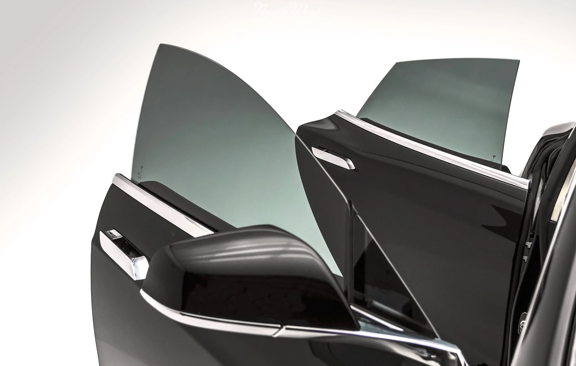 Tesla Motors Model S Window Tint Prestige PhotoSync film installed after
