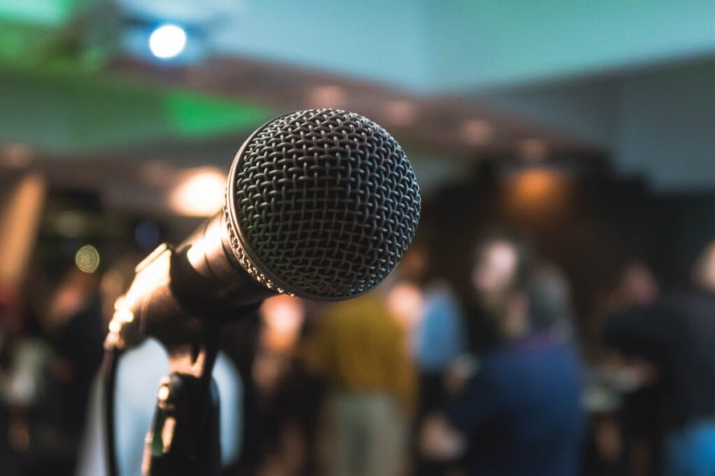 Microphone on a karaoke night